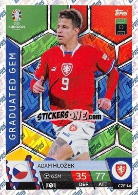 Sticker Adam Hložek - UEFA Euro 2024. Match Attax
 n. CZE14 - Topps