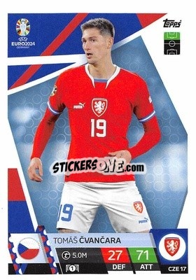 Sticker Tomáš Čvančara - UEFA Euro 2024. Match Attax
 n. CZE17 - Topps