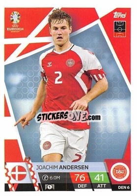 Sticker Joachim Andersen - UEFA Euro 2024. Match Attax
 - Topps
