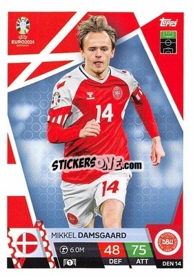 Cromo Mikkel Damsgaard - UEFA Euro 2024. Match Attax
 - Topps