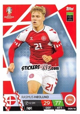 Figurina Rasmus Højlund - UEFA Euro 2024. Match Attax
 - Topps