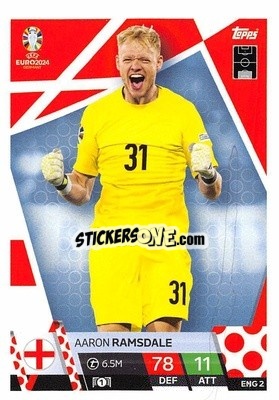 Sticker Aaron Ramsdale - UEFA Euro 2024. Match Attax
 n. ENG2 - Topps