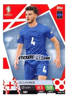 Sticker Declan Rice - UEFA Euro 2024. Match Attax
 n. ENG10 - Topps