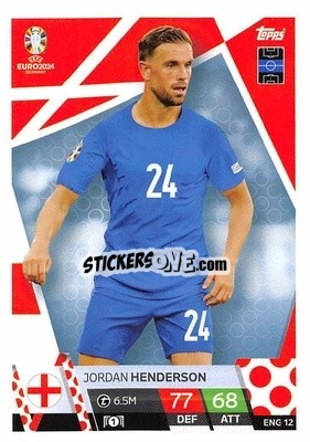 Sticker Jordan Henderson - UEFA Euro 2024. Match Attax
 n. ENG12 - Topps