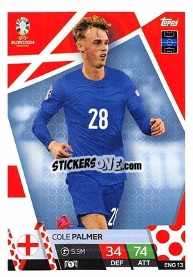 Sticker Cole Palmer - UEFA Euro 2024. Match Attax
 n. ENG13 - Topps