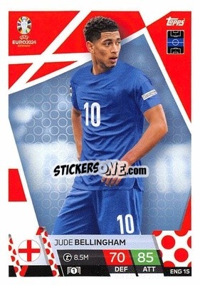Sticker Jude Bellingham - UEFA Euro 2024. Match Attax
 n. ENG15 - Topps