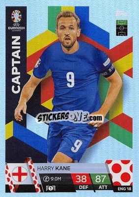 Sticker Harry Kane - UEFA Euro 2024. Match Attax
 n. ENG18 - Topps