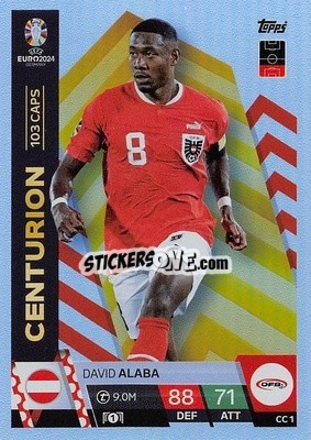 Sticker David Alaba - UEFA Euro 2024. Match Attax
 - Topps