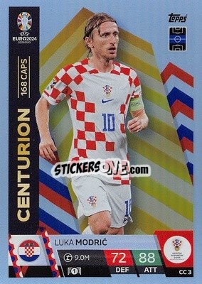 Sticker Luka Modrić - UEFA Euro 2024. Match Attax
 n. CC3 - Topps