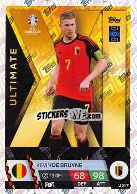 Sticker Kevin De Bruyne - UEFA Euro 2024. Match Attax
 n. UXI7 - Topps
