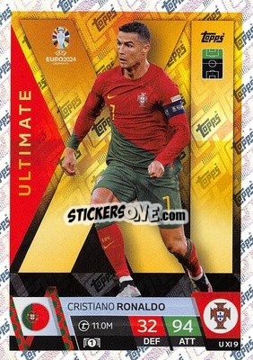 Sticker Cristiano Ronaldo - UEFA Euro 2024. Match Attax
 n. UXI9 - Topps