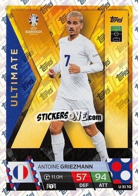 Sticker Antoine Griezmann - UEFA Euro 2024. Match Attax
 n. UXI10 - Topps