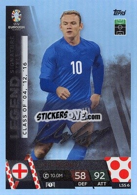 Sticker Wayne Rooney - UEFA Euro 2024. Match Attax
 n. LSS6 - Topps