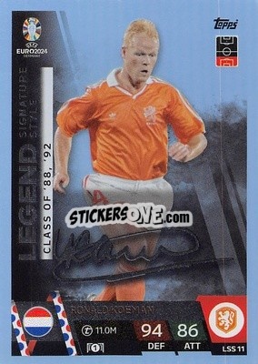 Sticker Ronald Koeman - UEFA Euro 2024. Match Attax
 - Topps