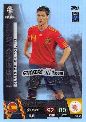 Sticker Xabi Alonso - UEFA Euro 2024. Match Attax
 - Topps