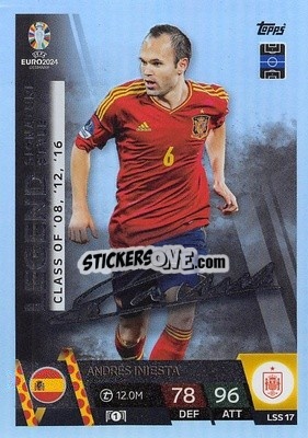 Sticker Andrés Iniesta - UEFA Euro 2024. Match Attax
 n. LSS17 - Topps