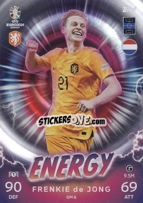 Sticker Frenkie de Jong - UEFA Euro 2024. Match Attax
 n. GM6 - Topps
