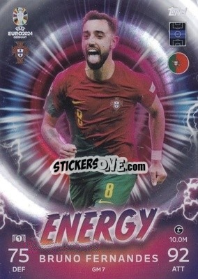 Sticker Bruno Fernandes - UEFA Euro 2024. Match Attax
 n. GM7 - Topps