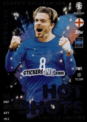 Sticker Jack Grealish - UEFA Euro 2024. Match Attax
 n. HSLE2 - Topps
