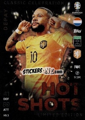Sticker Mephis Depay - UEFA Euro 2024. Match Attax
 n. HSLE3 - Topps