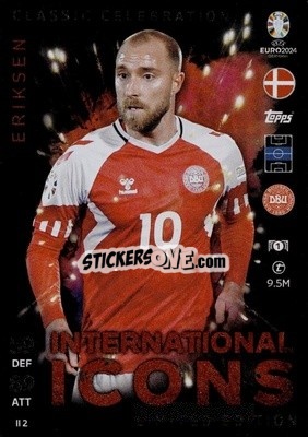 Sticker Christian Eriksen - UEFA Euro 2024. Match Attax
 - Topps