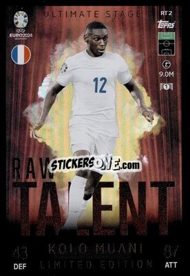 Sticker Randal Kolo Muani - UEFA Euro 2024. Match Attax
 n. RTLE2 - Topps