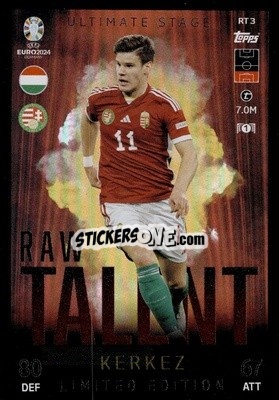 Sticker Milos Kerkez - UEFA Euro 2024. Match Attax
 n. RTLE3 - Topps