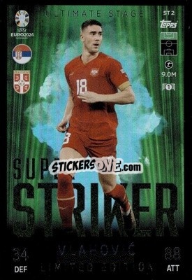 Sticker Dušan Vlahović - UEFA Euro 2024. Match Attax
 n. STLE2 - Topps