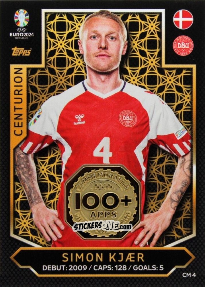 Sticker Simon Kjær - UEFA Euro 2024. Match Attax
 n. CM4 - Topps
