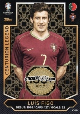 Sticker Luís Figo - UEFA Euro 2024. Match Attax
 n. CM9 - Topps