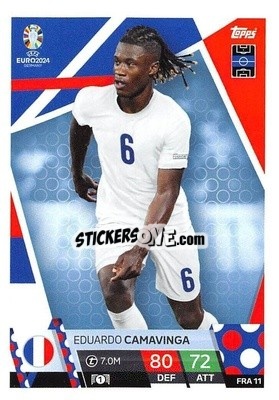 Sticker Eduardo Camavinga - UEFA Euro 2024. Match Attax
 n. FRA11 - Topps