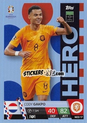 Figurina Cody Gakpo - UEFA Euro 2024. Match Attax
 - Topps