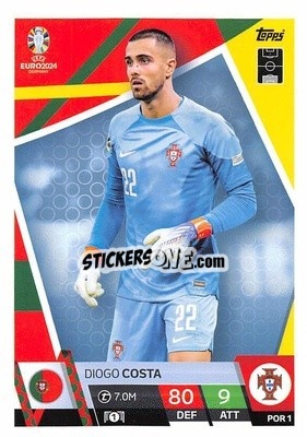 Sticker Diogo Costa - UEFA Euro 2024. Match Attax
 n. POR1 - Topps