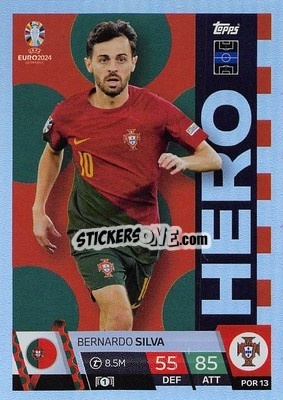 Sticker Bernardo Silva - UEFA Euro 2024. Match Attax
 n. POR13 - Topps