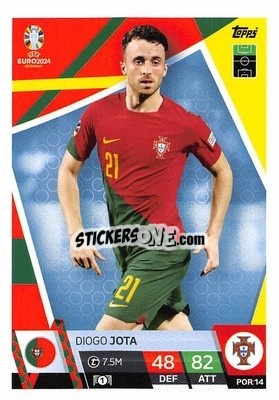 Sticker Diogo Jota - UEFA Euro 2024. Match Attax
 n. POR14 - Topps