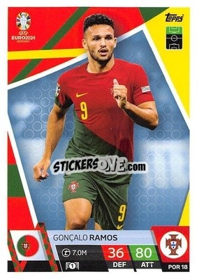 Sticker Gonçalo Ramos - UEFA Euro 2024. Match Attax
 n. POR18 - Topps