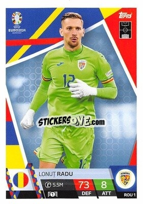 Sticker Ionuț Radu - UEFA Euro 2024. Match Attax
 n. ROM1 - Topps
