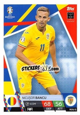 Sticker Nicușor Bancu - UEFA Euro 2024. Match Attax
 n. ROM5 - Topps
