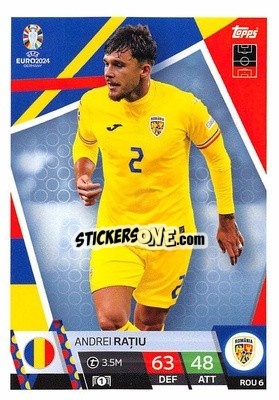 Sticker Andrei Rațiu - UEFA Euro 2024. Match Attax
 n. ROM6 - Topps
