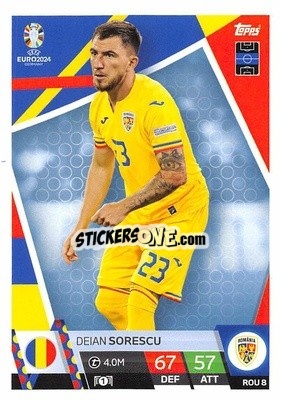 Sticker Deian Sorescu - UEFA Euro 2024. Match Attax
 n. ROM8 - Topps