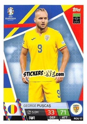 Cromo George Puşcaş - UEFA Euro 2024. Match Attax
 n. ROM17 - Topps