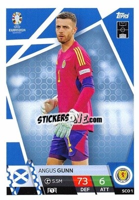 Cromo Angus Gunn - UEFA Euro 2024. Match Attax
 - Topps