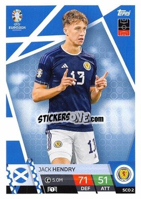 Sticker Jack Hendry - UEFA Euro 2024. Match Attax
 n. SCO2 - Topps