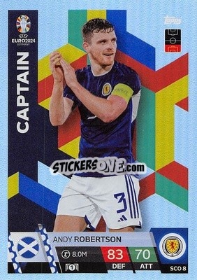 Sticker Andy Robertson - UEFA Euro 2024. Match Attax
 n. SCO8 - Topps