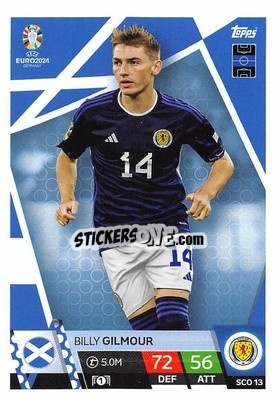 Sticker Billy Gilmour - UEFA Euro 2024. Match Attax
 n. SCO13 - Topps