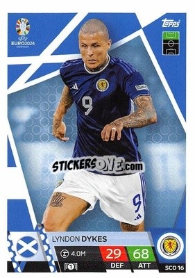 Figurina Lyndon Dykes - UEFA Euro 2024. Match Attax
 - Topps