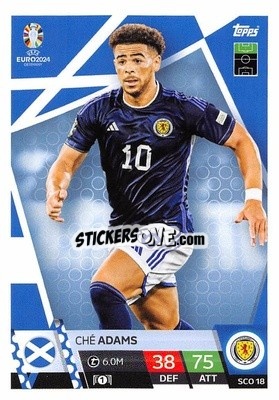 Sticker Ché Adams - UEFA Euro 2024. Match Attax
 n. SCO18 - Topps