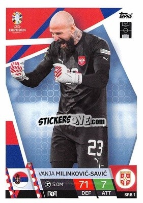 Sticker Vanja Milinković-Savić - UEFA Euro 2024. Match Attax
 - Topps