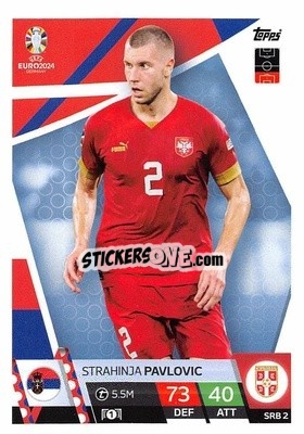 Sticker Strahinja Pavlović - UEFA Euro 2024. Match Attax
 - Topps