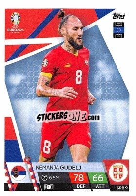 Sticker Nemanja Gudelj - UEFA Euro 2024. Match Attax
 n. SRB9 - Topps